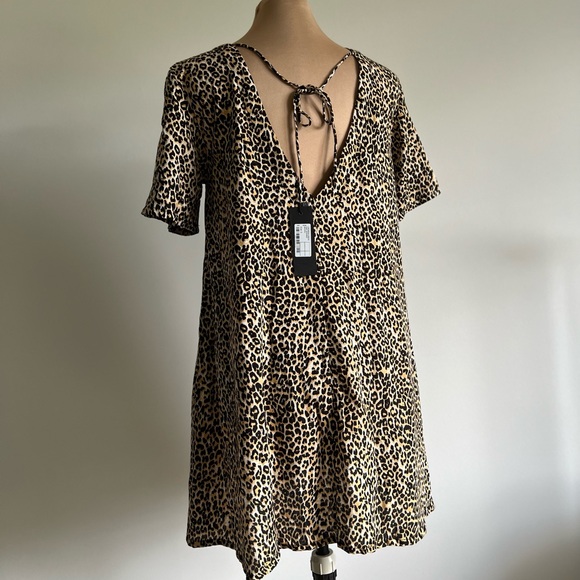 NWT motel crosena leopard mini dress s - Picture 8 of 10